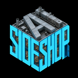 Side Shop AI cyan cube mark